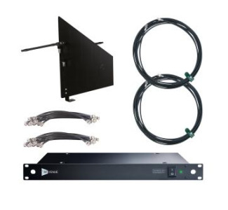 RF Venue DISTRO9 HDR Antenna Distribution System and Diversity Fin Wall-Mount Antenna, Black, Bundle