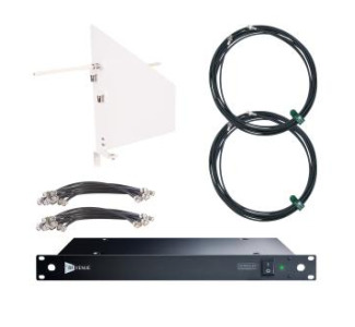 RF Venue DISTRO9 HDR Antenna Distribution System and Diversity Fin Wall-Mount Antenna, White, Bundle