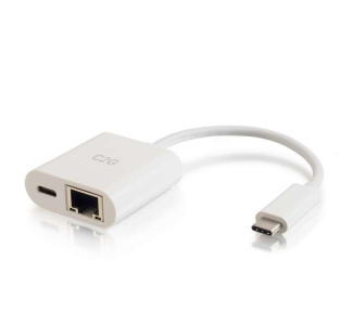 USB-C® to Ethernet Multiport Adapter with PXE Boot and Power Delivery up to 60W - White