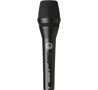 Rugged performance microphone designed for backing vocals and instruments, with on/off switch