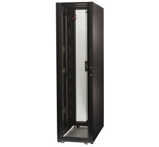 NetShelter SX3K 48U 600mm Wide x 1200mm Deep Enclosure with Sides Black, 3500lb Shock Package, No Ramp