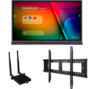 ViewBoard IFP6552-E1 Bundle includes a 65 4K  Interactive Display, wireless adapter, wall mount