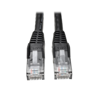 Premium Cat6 Gigabit Snagless Molded UTP Patch Cable, 24 AWG, 550 MHz/1 Gbps (RJ45 M/M), Black, 75 ft.