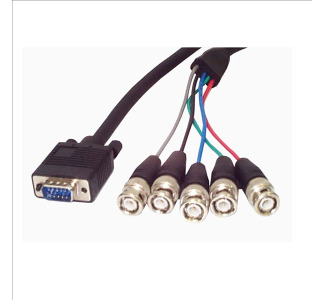 6ft Coax HD15 VGA to 5 BNC Monitor Cable