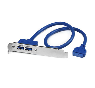 2 Port USB 3.0 A Female Slot Plate Adapter
