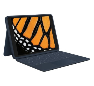 Logitech Rugged Combo 3 Rugged Keyboard/Cover Case Apple, Logitech iPad (8th Generation), iPad (7th Generation) Tablet - Blue