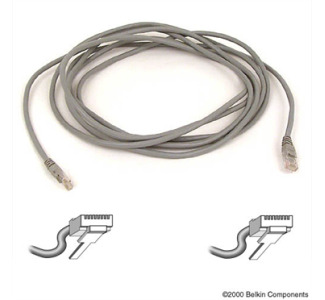 10' CAT-5e Patch Cable with RJ45 Connectors, Grey