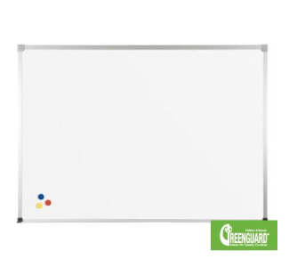 Porcelain Steel Markerboard, ABC Trim with Map Rail, 4'H x 5'W