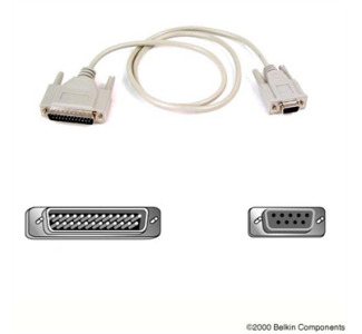 25' AT Serial Modem Cable/Adapter, White