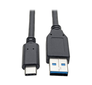 USB 3.1 Gen 1 (5 Gbps) Cable, USB Type-C (USB-C) to USB Type-A M/M, Thunderbolt 3, 6-ft.