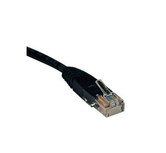 Cat5e 350MHz Molded Patch Cable (RJ45 M/M) - Black, 100-ft.