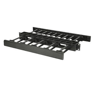 Ortronics Horizontal Cable Manager - Double Sided - 19 in mounting x 1 rack unit - Black