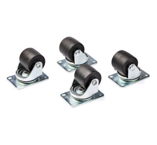 StarTech.com Heavy Duty Casters for Server Racks/Cabinets, Set of 4 Universal M6 2-inch Caster Wheels Kit, 45x75mm Pattern Casters, Swivel