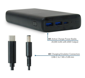 JAR Systems Active Charge Power Bank 4-Pack with Dell Connectors 4-Pack