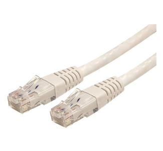StarTech.com 8ft CAT6 Ethernet Cable - White Molded Gigabit - 100W PoE UTP 650MHz - Category 6 Patch Cord UL Certified Wiring/TIA