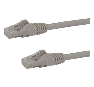 StarTech.com 10ft CAT6 Ethernet Cable - Gray Snagless Gigabit - 100W PoE UTP 650MHz Category 6 Patch Cord UL Certified Wiring/TIA