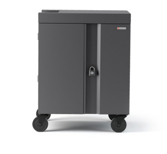 Bretford CUBE Cart Mini Charging Cart AC for 20 Devices, Charcoal Paint