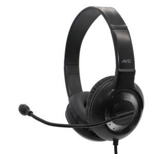 AVID Products AE-55 Headset with 3.5mm Connection and 270 Degree Rotating Adjustable Boom Microphone - black