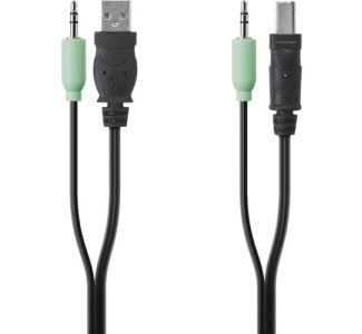Belkin TAA USB/AUD SKVM CBL, USB A/B, 3.5mm Audio