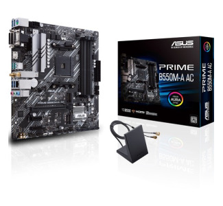 Asus Prime B550M-A AC Desktop Motherboard - AMD B550 Chipset - Socket AM4 - Micro ATX