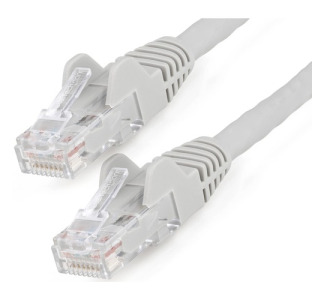 StarTech.com 25ft (7.6m) CAT6 Ethernet Cable, LSZH (Low Smoke Zero Halogen) 10 GbE Snagless 100W PoE UTP RJ45 Gray Network Patch Cord, ETL