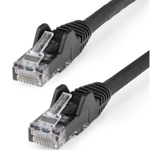 StarTech.com 4.6m(15ft) CAT6 Ethernet Cable, LSZH (Low Smoke Zero Halogen) 10 GbE Snagless 100W PoE UTP RJ45 Black Network Patch Cord ETL