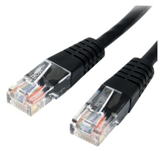 StarTech.com 10ft Black Molded Cat5e UTP Patch Cable