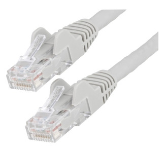 StarTech.com 1ft (30cm) CAT6 Ethernet Cable, LSZH (Low Smoke Zero Halogen) 10 GbE Snagless 100W PoE UTP RJ45 Gray Network Patch Cord, ETL