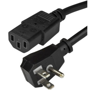 StarTech.com 6ft (2m) Computer Power Cord, Flat 5-15P to C13, 10A 125V, 18AWG, Black Replacement AC PC Power Cord, TV/Monitor Power Cable
