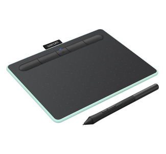 Wacom Intuos Wireless Graphics Drawing Tablet for Mac, PC, Chromebook & Android (small) with Software Included - Black with Pistachio accent