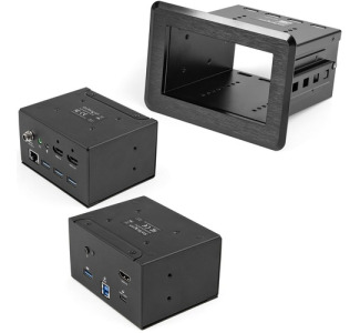 StarTech.com Conference Room Docking Station, In-Table Universal Laptop Dock, HDMI/60W PD/USB Hub/GbE/Audio, Huddle/Boardroom Connectivity