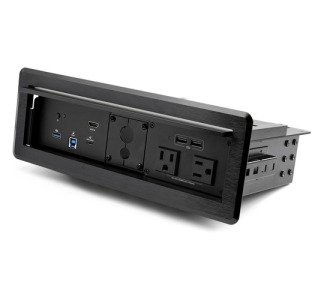 StarTech.com Conference Room Docking Station w/ Power; Table Connectivity A/V Box, Universal Laptop Dock, 60W PD, AC Outlets, USB Charging