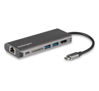 StarTech.com USB C Multiport Adapter - Portable USB Type-C Travel Dock - 4K HDMI, 2-pt USB Hub, SD, GbE, 60W PD Pass-Through - Laptop Dock