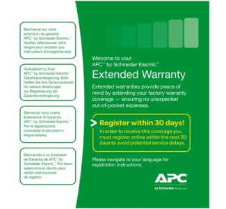 APC by Schneider Electric Service Pack Parts and Software Support - 1 Year Extended Warranty - Warranty