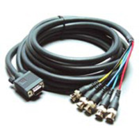 Kramer C-GM/5BM-1 MOLDED 15-PIN HD TO 5 BNC (MALE - MALE) BREAKOUT CABLE (1ft.)