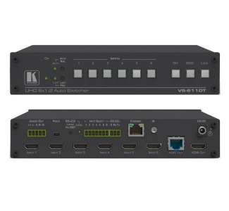 6 x 1:2 4K60 4:2:0 HDMI/HDBaseT Extended Reach PoE Auto Switcher