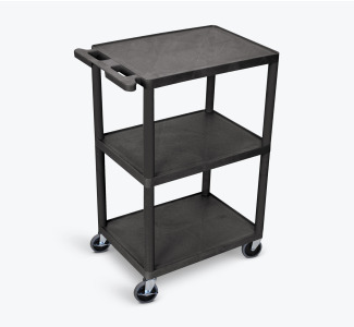 Utility Cart - 3 Shelves Structural Foam Plastic