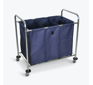 Industrial Laundry Cart - Divided Canvas Bag