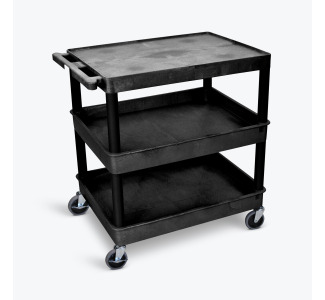 Large Flat Top and Tub Middle/Bottom Shelf Cart