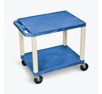 26"H AV Cart - 2 Shelf  Electric - Putty Leg