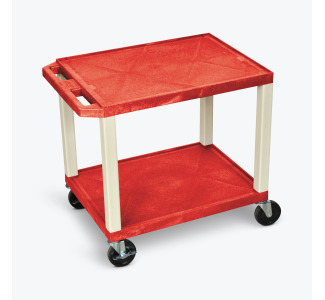 26"H AV Cart - Two Shelves - Putty Legs