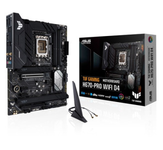 TUF GAMING H670-PRO WIFI D4 Gaming Desktop Motherboard - Intel Chipset - Socket LGA-1700 - Intel Optane Memory Ready - ATX