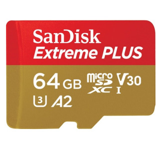 SanDisk Extreme PLUS 64 GB Class 10/UHS-I (U3) microSDXC