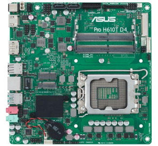 Asus H610T D4-CSM Desktop Motherboard - Intel H610 Chipset - Socket LGA-1700 - Intel Optane Memory Ready - Mini ITX