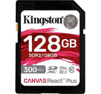 Kingston Canvas React Plus 128 GB Class 10/UHS-II (U3) V90 SDXC