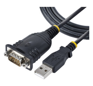 StarTech.com 3ft (1m) USB to Serial Cable, DB9 Male RS232 to USB Converter, USB to Serial Adapter, COM Port Adapter with Prolific IC