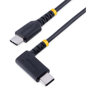 StarTech.com 6in (15cm) USB C Charging Cable Right Angle, 60W PD 3A, Heavy Duty Fast Charge USB-C Cable, Durable Rugged Aramid Fiber