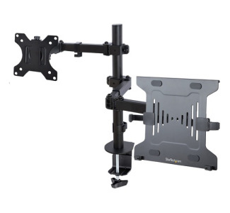 StarTech.com Monitor Arm with VESA Laptop Tray, For a Laptop & Single Display up to 32