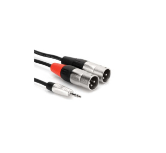 6' 3.5mm TRS to Dual XLR3M Stereo Breakout Cable