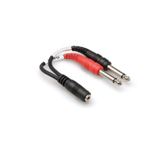 3.5mm TRSF to Dual 1/4-inch TS Stereo Breakout